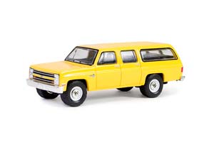 CHEVROLET SUBURBAN K20 CUSTOM DELUXE 1987 CONSTRUCTION YELLOW (ДЛИНА МОДЕЛИ 6-10 СМ)