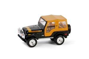 JEEP CJ-5 RENEGADE 4X4 WITH OFF-ROAD BUMPER 1976, BLACK (ДЛИНА МОДЕЛИ 6-10 СМ)