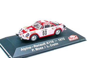 ALPINE RENAULT A110 #60 P.MOSS/L.CRELIN RALLY MONTE CARLO 1972