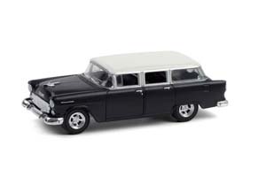 CHEVROLET TWO-TEN TOWNSMAN 1955 FLAT BLACK AND INDIA IVORY  