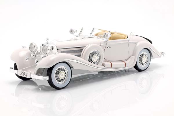 MERCEDES BENZ 500 K SPECIAL ROADSTER 1936 WHITE / МЕРСЕДЕС-БЕНЦ 500 K СПЕЦИАЛЬНЫЙ РОДСТЕР 1936 БЕЛЫЙ