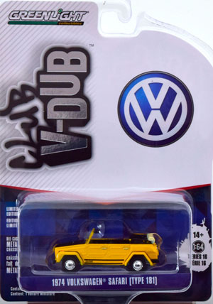 VW 181 SAFARI 1974 YELLOW BLACK (ДЛИНА МОДЕЛИ 6-10 СМ)
