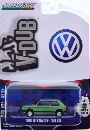 VW GOLF 1 GTI 1979 LIGHTGREEN BLACK (ДЛИНА МОДЕЛИ 6-10 СМ)