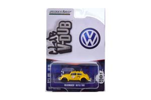 VW VOLKSWAGEN BEETLE С БАГАЖНИКОМ (ТАКСИ ЛИМЫ ПЕРУ) 1980 YELLOW (ДЛИНА МОДЕЛИ 6-10 СМ)