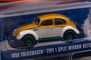 VW VOLKSWAGEN BEETLE "HURST PERFORMANCE" 1980 WHITE/GOLD METALLIC (GREENLIGHT!!!) (ДЛИНА МОДЕЛИ 6-10 СМ) — фото 2