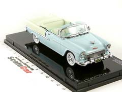 CHEVROLET BEL AIR OPEN CONVERTIBLE 1955 LIGHT BLUE — фото 3