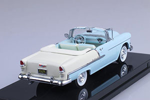 CHEVROLET BEL AIR OPEN CONVERTIBLE 1955 LIGHT BLUE — фото 2