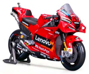 DUCATI DESMOSEDICI GP22 TEAM LENOVO №63 WORLD CHAMPION MOTOGP SEASON 2022 FRANCESCO BAGNAIA, RED