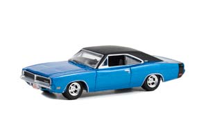 DODGE CHARGER (LOT #465.1) 1969 B5 BLUE/BLACK VINYL ROOF (ДЛИНА МОДЕЛИ 6-10 СМ)