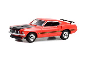 FORD MUSTANG CUSTOM FASTBACK (LOT #765.1) 1969 RACE RED/BLACK HOOD (ДЛИНА МОДЕЛИ 6-10 СМ)