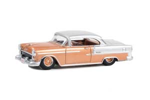 CHEVROLET BEL AIR CUSTOM COUPE (LOT #1275.1) 1955 ROSE GOLD/SILVER (ДЛИНА МОДЕЛИ 6-10 СМ)