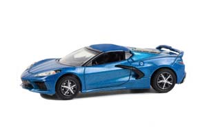 CHEVROLET CORVETTE C8 STINGRAY (LOT #1259) 2020 RAPID BLUE (ДЛИНА МОДЕЛИ 6-10 СМ)