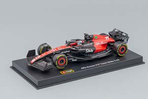 ALFA ROMEO F1 C43 TEAM STAKE №77 SEASON 2023 VALTTERI BOTTAS - CON PILOTA E VETRINA - WITH PILOT AND SHOWCASE - EXCLUSIVE CARMODEL, BLACK RED