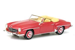 MERCEDES-BENZ 190SL (W121) SPIDER 1955 (ОТКРЫТЫЙ) КРАСНЫЙ (ДЛИНА МОДЕЛИ 3-5 СМ) — фото 3
