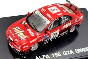 ALFA ROMEO 156 GTA #3 ETCC SEASON 2003 N.LARINI КРАСНЫЙ (ДЛИНА МОДЕЛИ 3-5 СМ)