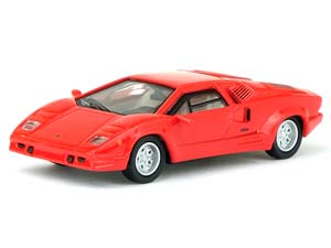 LAMBORGHINI COUNTACH 25TH ANNIVERSARY 1989 КРАСНЫЙ (ДЛИНА МОДЕЛИ 3-5 СМ)