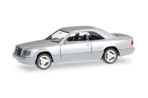 MERCEDES-BENZ E320 КУПЕ C124 (W124) СЕРЕБРИСТЫЙ (ДЛИНА МОДЕЛИ 3-5 СМ) — фото 1