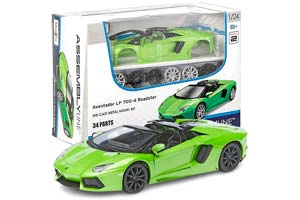 LAMBORGHINI AVENTADOR LP 700-4 ROADSTER SPAL / ЛАМБОРГИНИ АВЕНТАДОР ЗЕЛЕНАЯ (СБОРКА БЕЗ КЛЕЯ) — фото 5