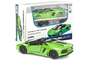 LAMBORGHINI AVENTADOR LP 700-4 ROADSTER SPAL / ЛАМБОРГИНИ АВЕНТАДОР ЗЕЛЕНАЯ (СБОРКА БЕЗ КЛЕЯ) — фото 6