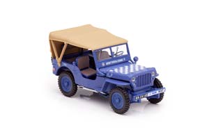 JEEP 1/4 TON MILITARY VEHICLE СИНИЙ С БЕЖЕВЫМ ТЕНТОМ — фото 5