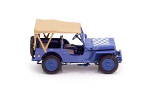 JEEP 1/4 TON MILITARY VEHICLE СИНИЙ С БЕЖЕВЫМ ТЕНТОМ — фото 7