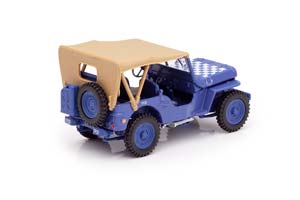 JEEP 1/4 TON MILITARY VEHICLE СИНИЙ С БЕЖЕВЫМ ТЕНТОМ — фото 2