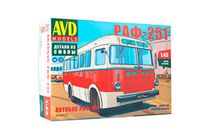 MODEL KIT BUS RAF-251 (USSR RUSSIAN BUS) | СБОРНАЯ МОДЕЛЬ АВТОБУС РАФ-251 