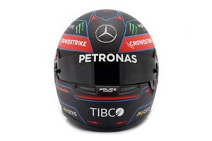 HELMET GEORGE RUSSELL #63 MERCEDES-AMG PETRONAS FORMULA 1 2022 / ШЛЕМ ДЖОРДЖА РАССЕЛА МЕРСЕДЕС (РАЗМЕРЫ 15 х 11 х 10 см) — фото 3