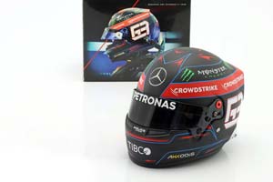 HELMET GEORGE RUSSELL #63 MERCEDES-AMG PETRONAS FORMULA 1 2022 / ШЛЕМ ДЖОРДЖА РАССЕЛА МЕРСЕДЕС (РАЗМЕРЫ 15 х 11 х 10 см) — фото 5