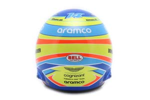 HELMET FERNANDO ALONSO #14 ASTON MARTIN ARAMCO COGNIZANT FORMULA 1 2023 / ШЛЕМ ФЕРНАНДО АЛОНСО АСТОН МАРТИН (РАЗМЕРЫ 15 х 11 х 10 см) — фото 4