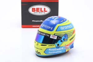 HELMET FERNANDO ALONSO #14 ASTON MARTIN ARAMCO COGNIZANT FORMULA 1 2023 / ШЛЕМ ФЕРНАНДО АЛОНСО АСТОН МАРТИН (РАЗМЕРЫ 15 х 11 х 10 см) — фото 5