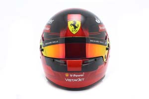 HELMET CARLOS SAINZ JR. #55 SCUDERIA FERRARI FORMULA 1 2023 / ШЛЕМ  КАРЛОСА САЙНЦА ФЕРРАРИ (РАЗМЕРЫ 15 х 11 х 10 см) — фото 3