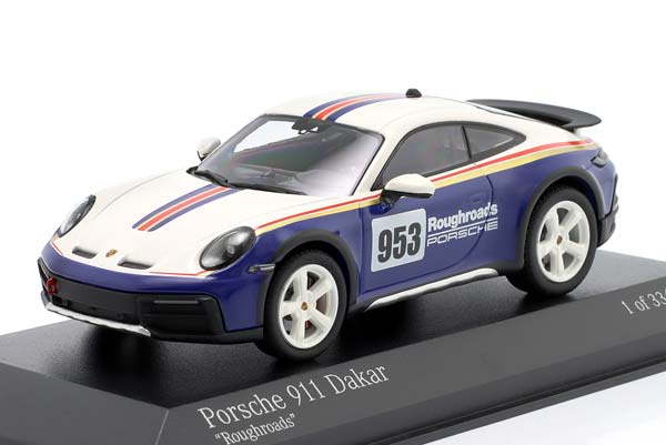 PORSCHE 911 (992) DAKAR #953 ROUGHROADS DESIGN / ПОРШЕ 911 992 ДАКАР РУГХРОАДС ДИЗАЙН СИНИЙ БЕЛЫЙ КРАСНЫЙ ЗОЛОТОЙ ДИЗАЙН