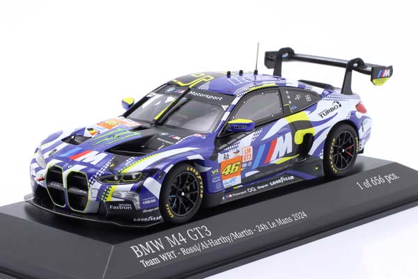 BMW M4 GT3 #46 24H LEMANS 2024 ROSSI, MARTIN, AL HARTHY / БМВ M4 ГТ3 24 ЧАСА ЛЕ-МАН РОССИ МАРТИН АЛ ХАРТЙ