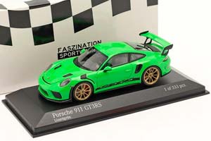 PORSCHE 991 (911) II GT3 RS - 2018 ЗЕЛЕНЫЙ С ЗОЛОТИСТЫМИ КОЛЕСАМИ — фото 5
