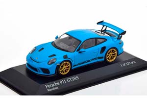 PORSCHE 991 II GT3 RS - 2018 СИНИЙ С ЗОЛОТИСТЫМИ КОЛЕСАМИ — фото 3