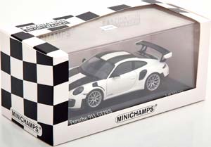 PORSCHE 911 (991/2) GT2 RS WITH SILVER RIMS 2018 WHITE BLACK — фото 3