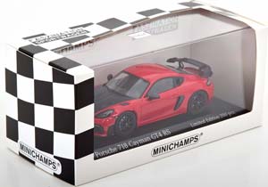 PORSCHE CAYMAN GT4 RS (982) WITH BLACK RIMS 2021 RED BLACK — фото 3