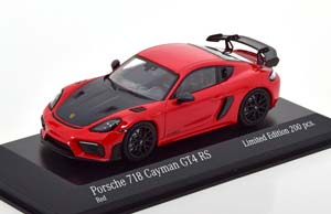 PORSCHE CAYMAN GT4 RS (982) WITH BLACK RIMS 2021 RED BLACK