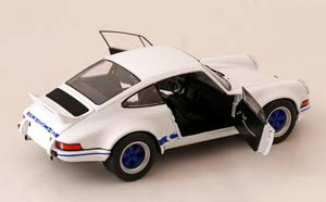 PORSCHE 911 CARRERA RSR COUPE 1973 WHITE / BLUE / ПОРШЕ 911 КАРРЕРА РСР КУПЕ БЕЛЫЙ СИНИЙ — фото 4