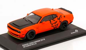 DODGE CHALLENGER SRT DEMON V8 6 2L 2018 ORANGE-MATT-BLACK