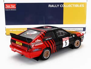 AUDI QUATTRO A2 #5 4TH RALLY CIRCUIT DES ARDENNES 1986 JOHN BOSCH - STEVE BOND, BLACK RED — фото 2