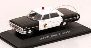 FORD GALAXIE 500 POLICE 1964 BLACK WHITE