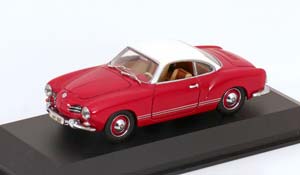 VW VOLKSWAGEN KARMANN GHIA COUPE 1955-1959 RED WHITE