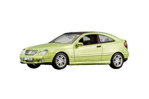 MERCEDES C-CLASS SPORTS COUPE CL203 2001 GREEN MET.