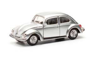 VW VOLKSWAGEN BEETLE 1303 СЕРЕБРИСТЫЙ (ДЛИНА МОДЕЛИ 3-5 СМ)