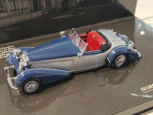 HORCH 855 SPECIAL ROADSTER 1938 СЕРЕБРИСТЫЙ/СИНИЙ (БОКС МОЖЕТ ИМЕТЬ ПОТЕРТОСТИ ИЛИ ТРЕЩИНЫ)