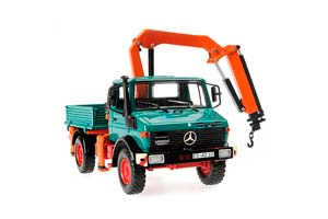 MERCEDES UNIMOG 1300 L TIPPER WITH LOADING CRANE 1976 GREEN — фото 3