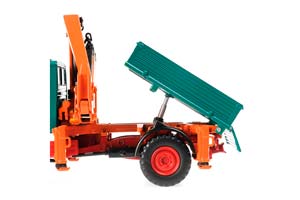 MERCEDES UNIMOG 1300 L TIPPER WITH LOADING CRANE 1976 GREEN — фото 4