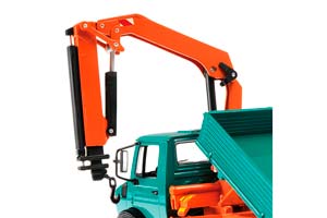 MERCEDES UNIMOG 1300 L TIPPER WITH LOADING CRANE 1976 GREEN — фото 5